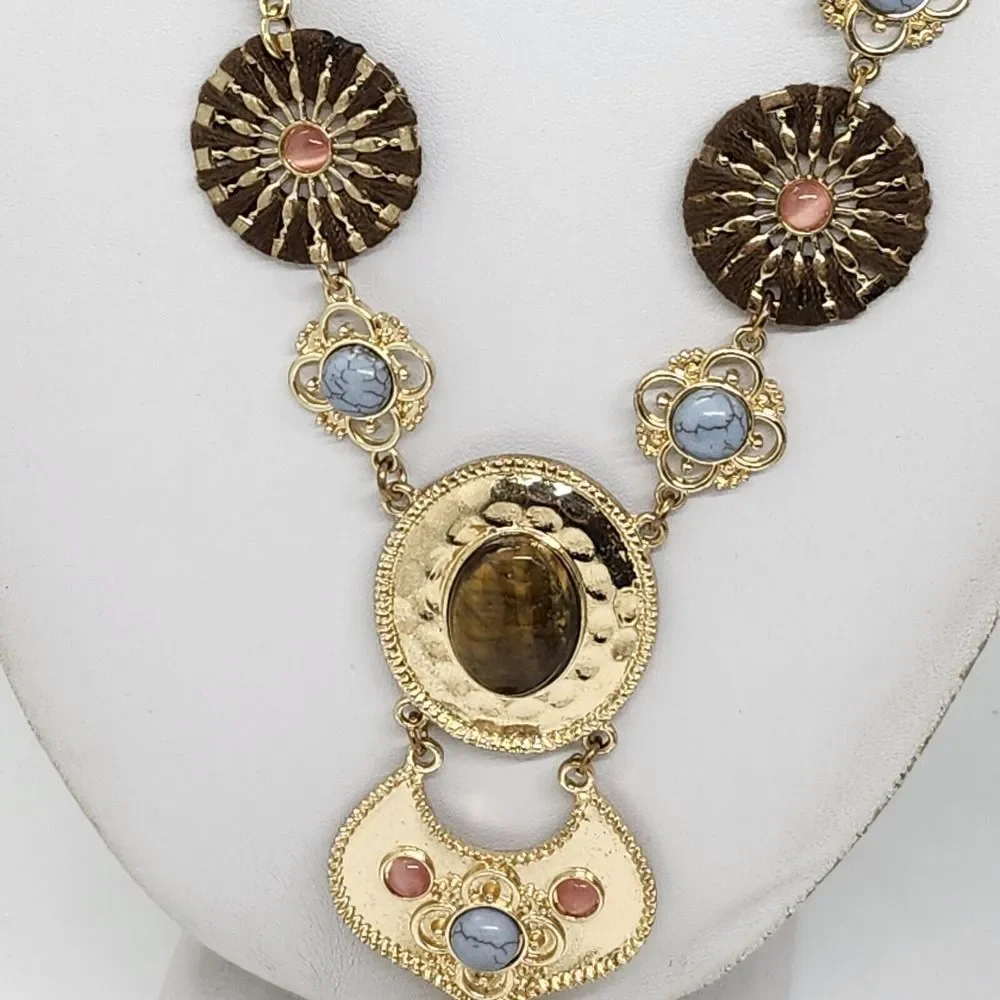 1946 Tigers‎ Eye Tassel Necklace